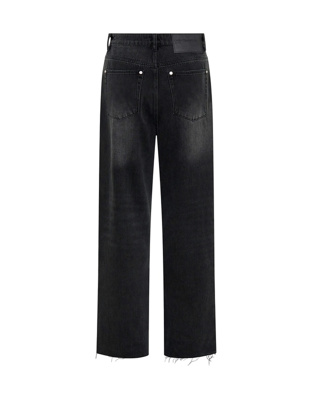 ONE TEASPOON - Billie Low Slung Straight Leg Mid Waist Denim Jeans - Faded Black