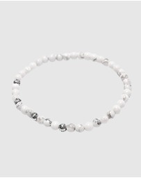 Nialaya Jewellery - Men's Wristband with Howlite
