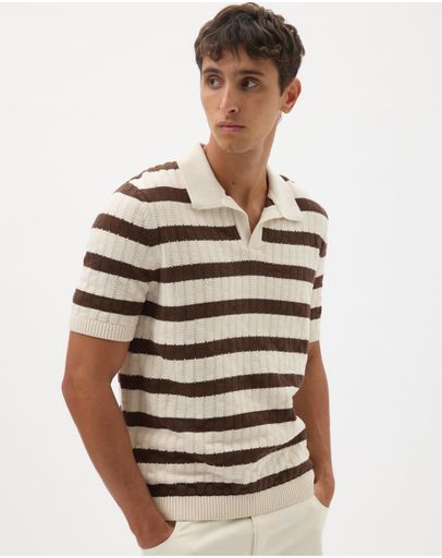 Neutral & Chocolate Stripe