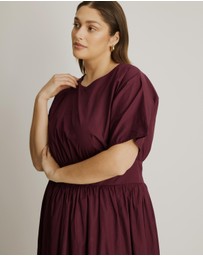Atmos&Here Curvy - Nicky Cotton Poplin Midi Dress