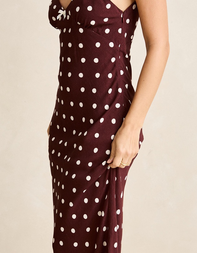 Rhythm - Polka Dot Bias Midi Dress - Iconic Exclusive