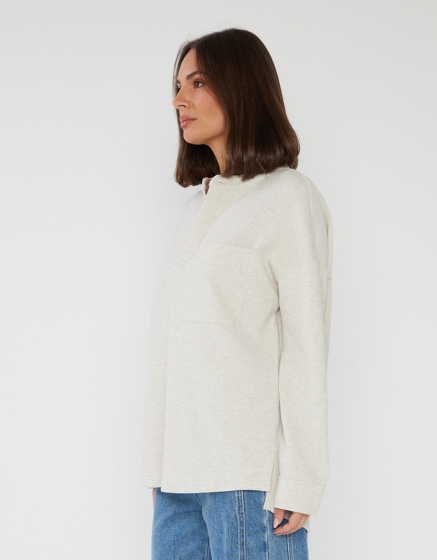 ALEXANDRA - Henley Jumper Oat