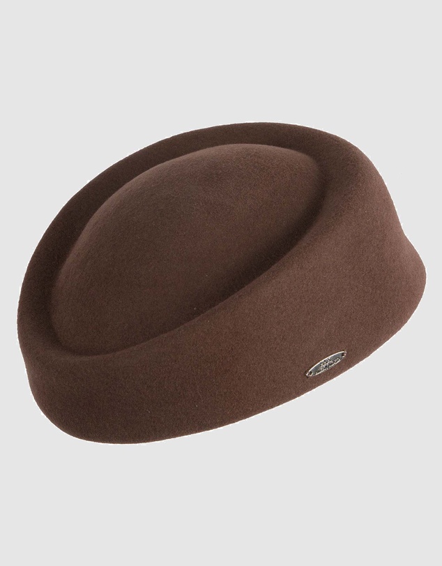 Max Alexander - Felt Brown Pillbox Hat