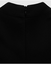 M.N.G - High-Neck Dress With Ruffle