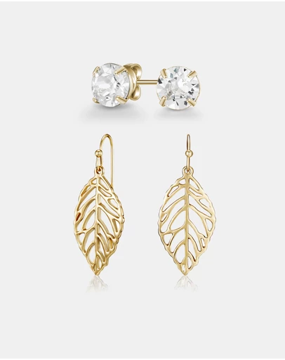 Mestige - Flourish Earrings Set - 18K Gold Plated