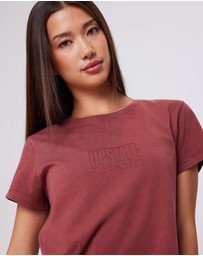 Upstate - Urban Box Tee - Washed Warm Cherry
