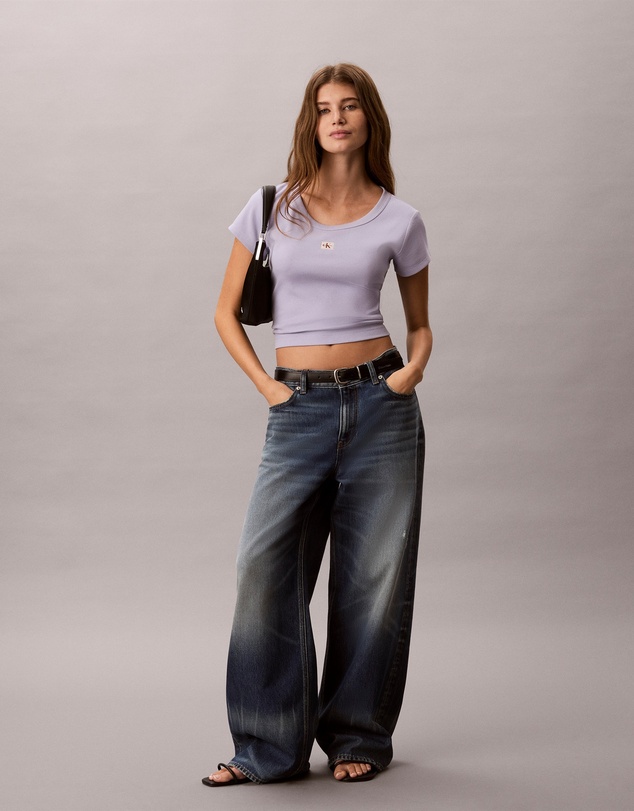 Calvin Klein Jeans - Woven Monogram Logo Slim T-Shirt