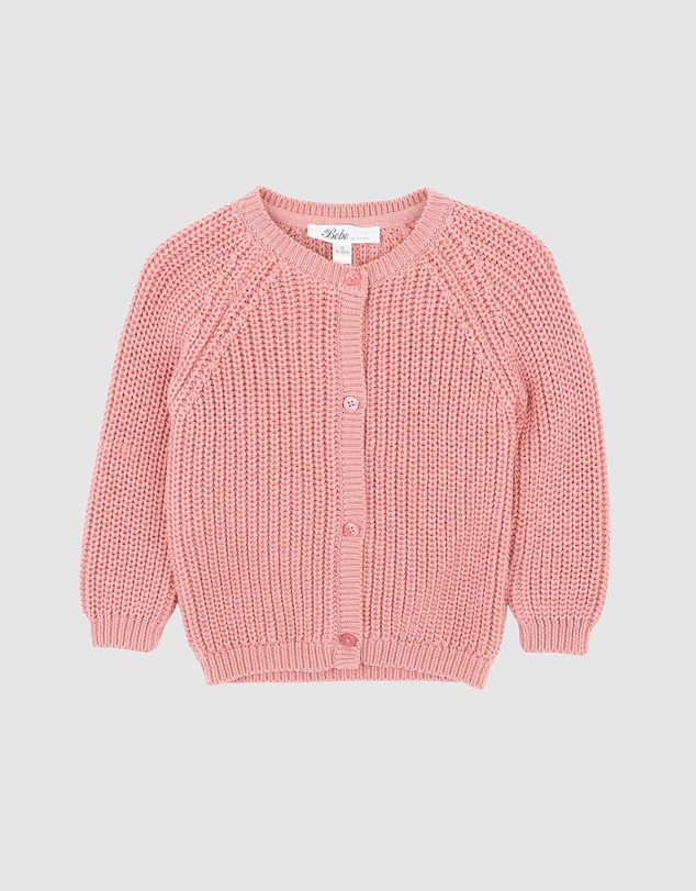 Bebe by Minihaha - Gemma Organic Chunky Rib Cardigan - Babies