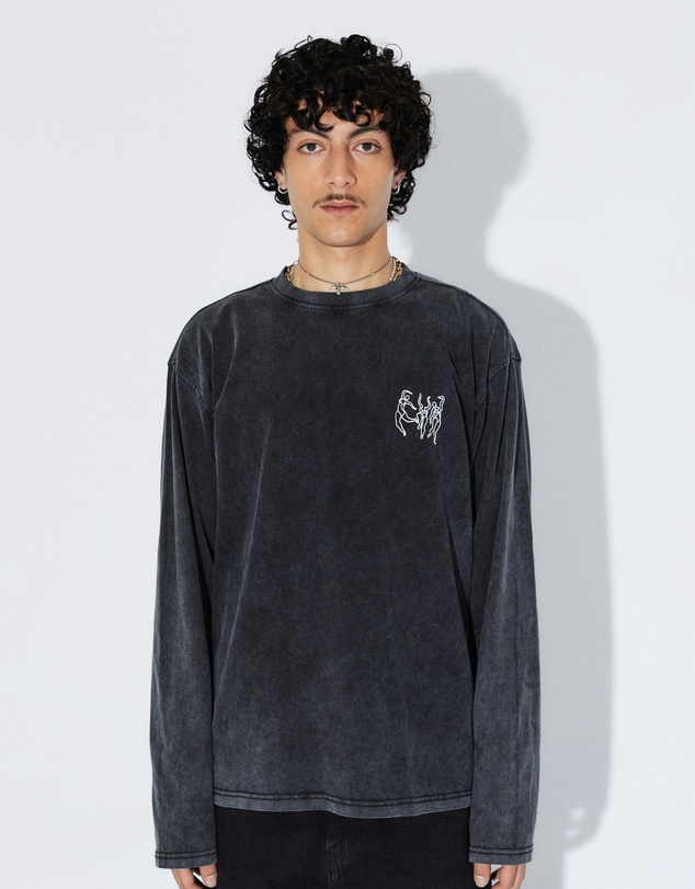 Dr Denim - Caiden Long Sleeve Washed Black Dance