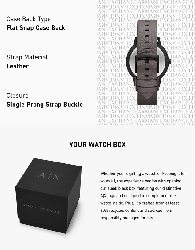 Armani Exchange - Grey Analogue Watch