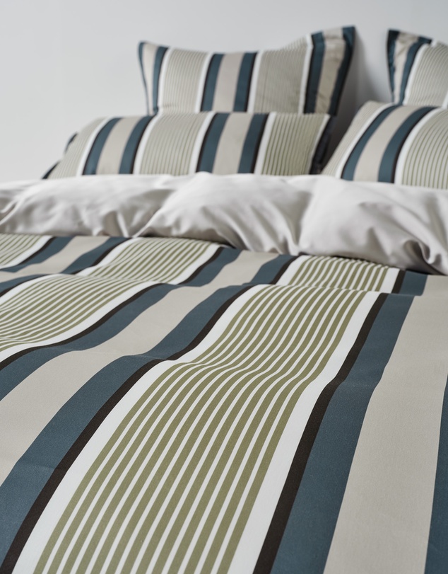 Linen House - Nara Bamboo Cotton 400TC Stripe Quilt Cover Set