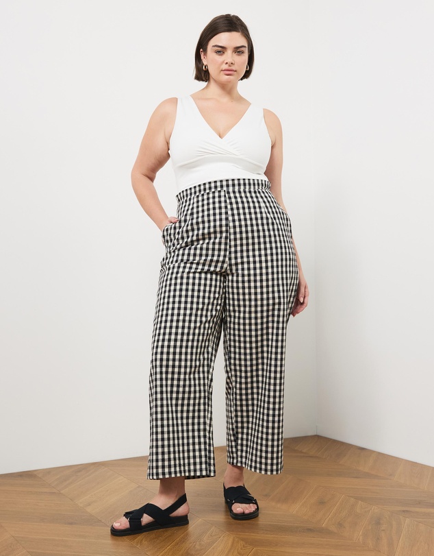 Atmos&Here Curvy - Larisa Gingham Pants