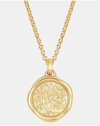 Dower & Hall - Men's Tree of Life Talisman Necklace In Gold Vermeil