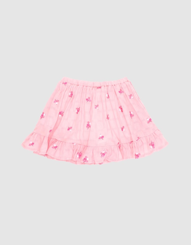Fox & Finch - Summer Vacay Embroidered Skirt With Inbuilt Shorts - Kids