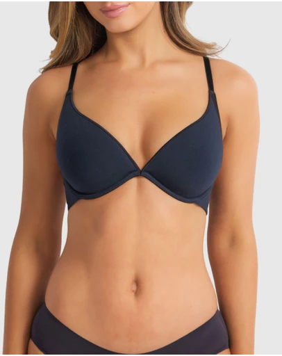 Fine Lines - Cotton Plunge Bra