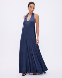 Minima Esenciales - Daphne Halter Scarf Maxi Dress