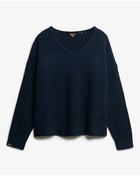 Superdry - Brushed Oversized V Neck Jumper