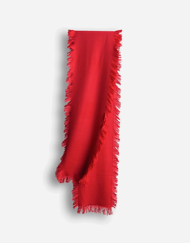 Ozwear Connection Uggs - Ugg Fringed Check Wool Scarf Tomato