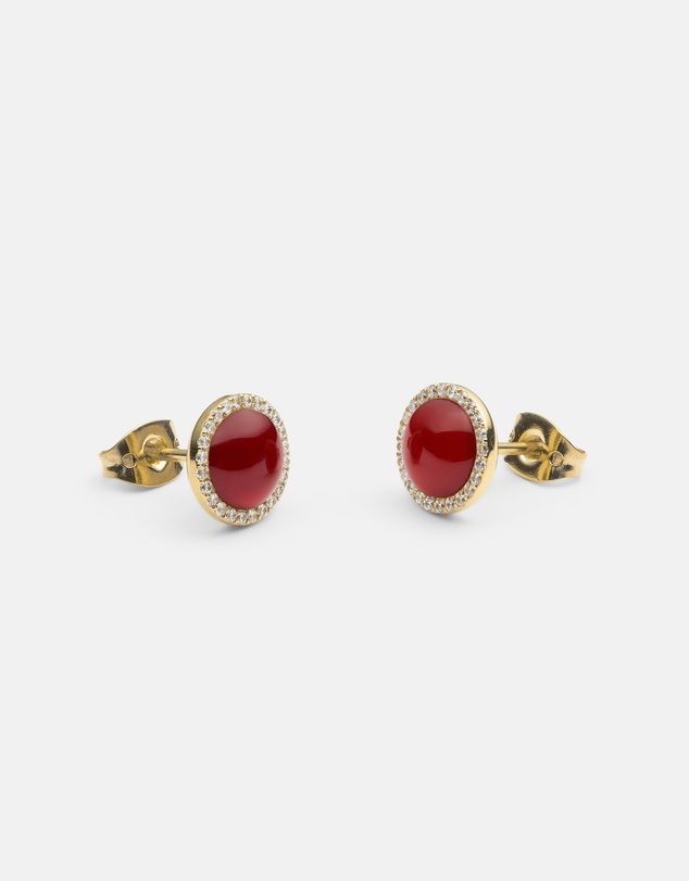 Daniel Wellington - Audrey Earrings Red Agathe
