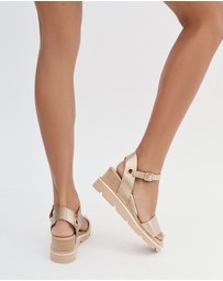 Jo Mercer - Katie Mid Heel Wedge Sandals