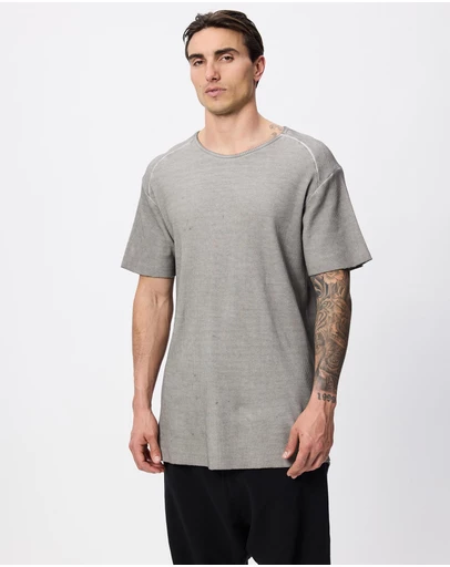 Surrounded By Ghosts - The Arsenic Relaxed Waffle Knit Long Tail T-Shirt