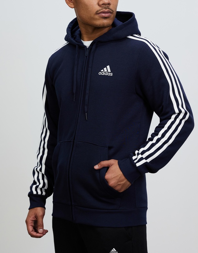 adidas Sportswear - Essentials Fleece 3-Stripes Full-Zip Hoodie