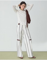 Laagam - Velia Striped Pants