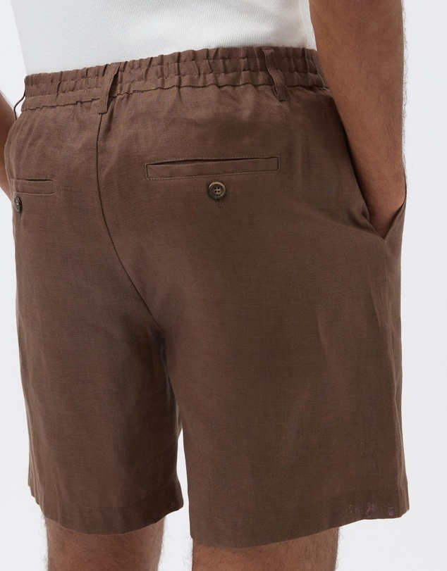 AERE - Holt Pleated Linen Shorts