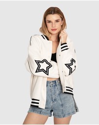 Belle & Bloom - Hold Me Close Letterman Bomber