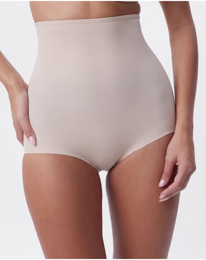 Bras N Things - Microfibre High Waist Brief - Nude