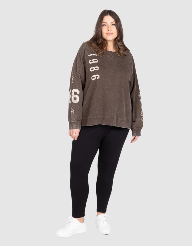 Love Your Wardrobe - LYW & Co Multi Print Sweat Top