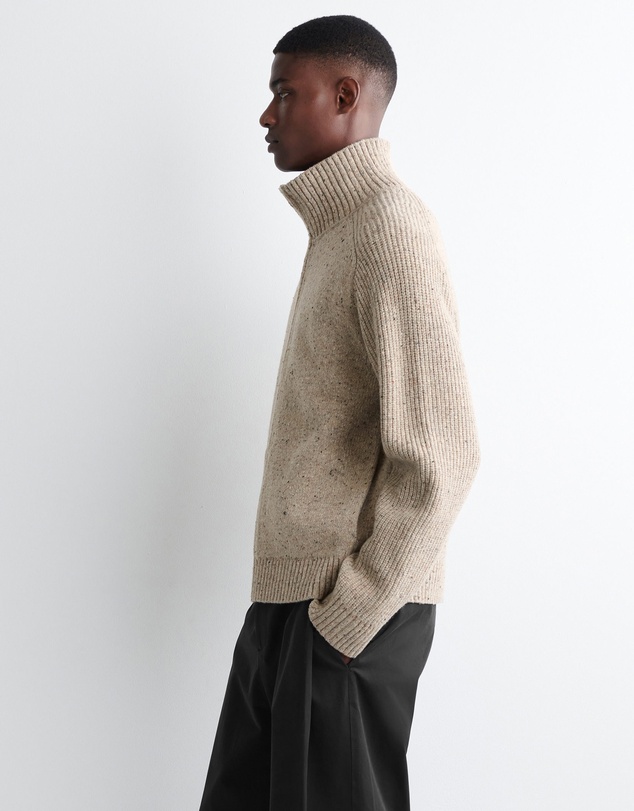 COS - Donegal-Effect Wool Zip-Up Cardigan
