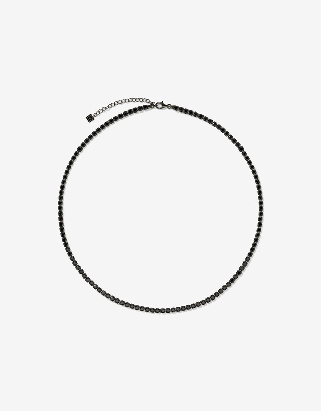 Michael Hill - Black Spinel Tennis Necklace in Sterling Silver