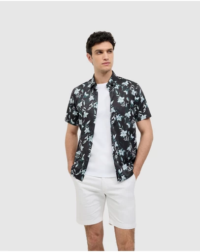 Politix - Shadow Floral Short Sleeve Shirt