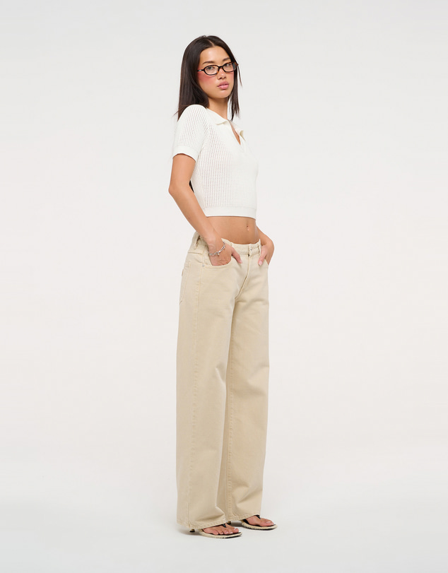 Abrand - Breeze Polo Knit Top