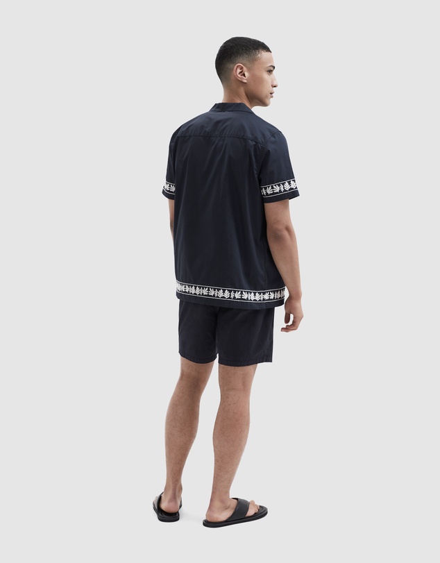UNISON - Border Embroidered S/S Regular Fit Shirt