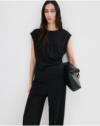 M.N.G - Straight-Fit Trousers With Elastic Waist