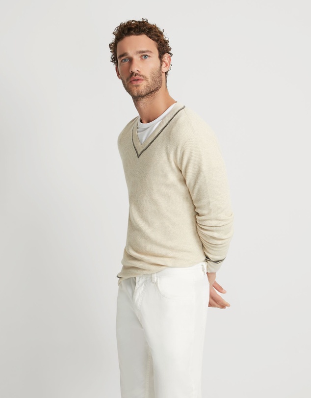 Oxford - Bruno Cashmere Blend V-Neck Top