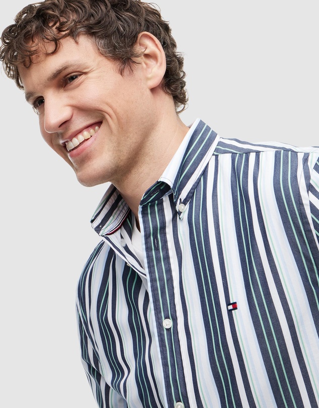 Tommy Hilfiger - Cotton Poplin Striped Shirt