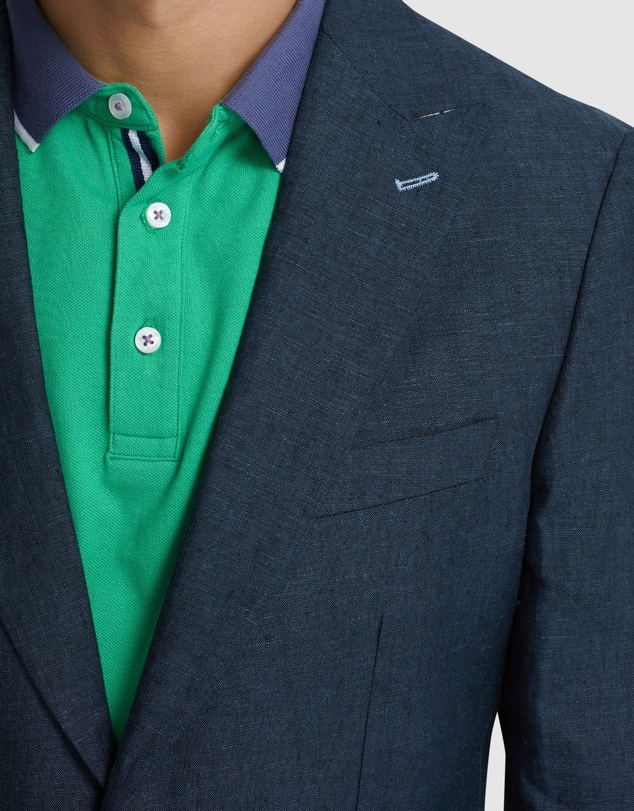 Oxford - Milton Linen Blazer With Peak Lapel