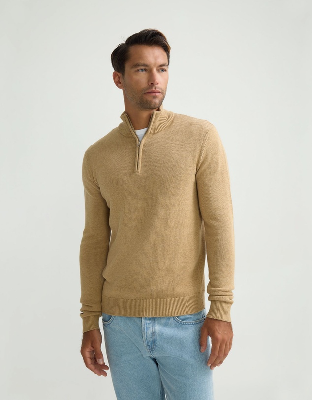 Oxford - Robert Zip Neck Knit Pullover
