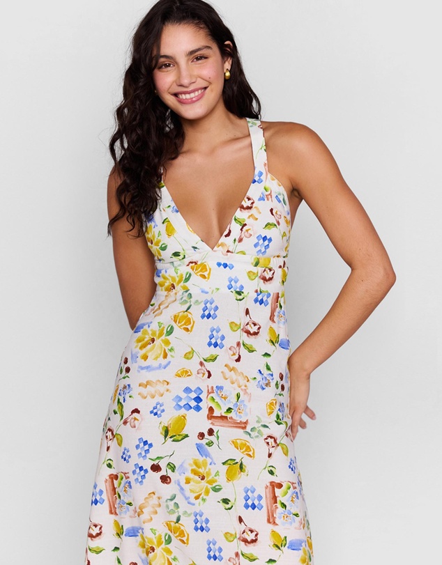 MINKPINK - Riviera Cross Back Midi Dress