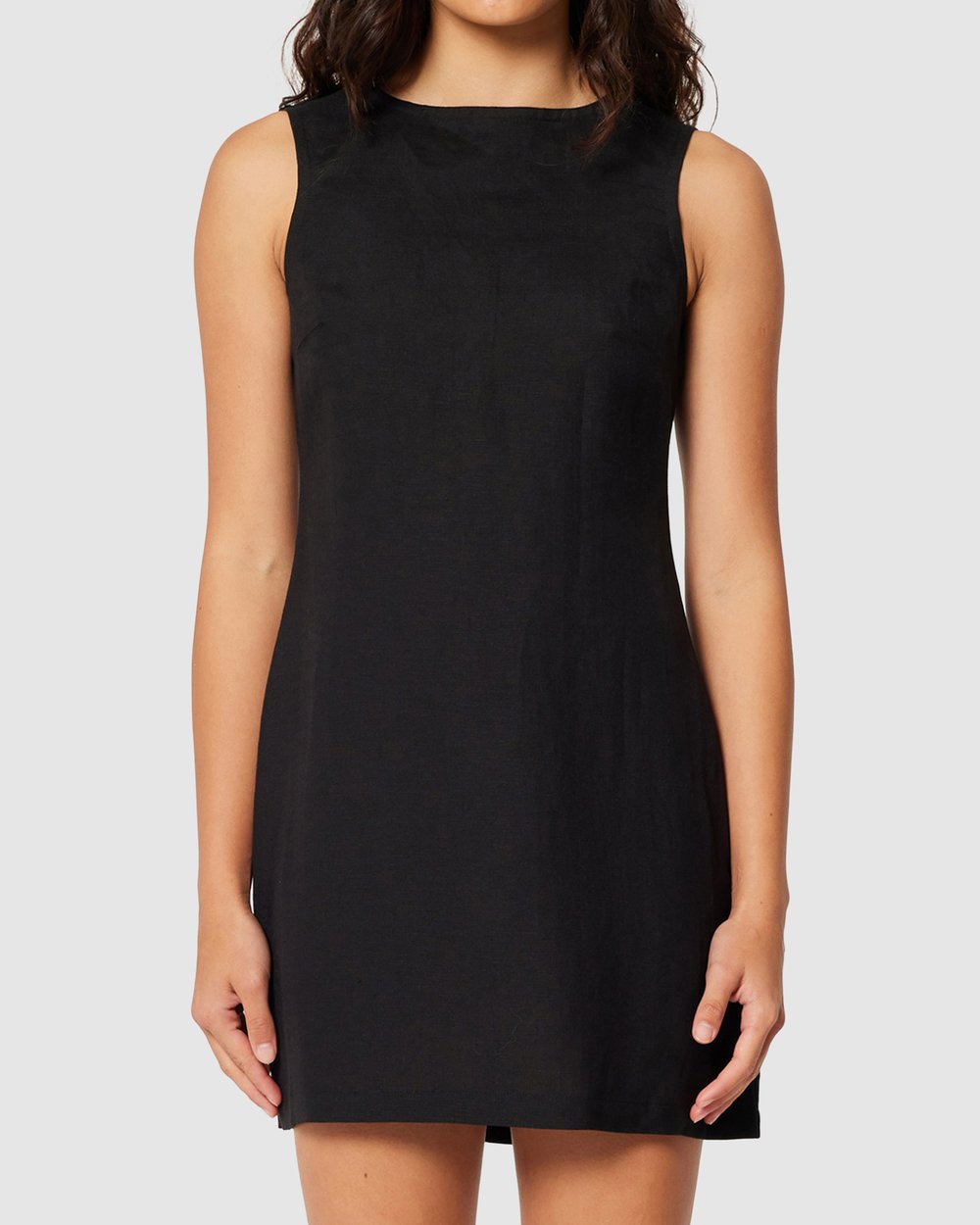 Shift Dress Linen - Black by Rolla's Online | THE ICONIC | New Zealand