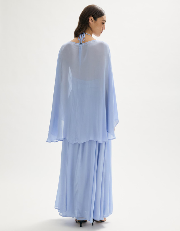 Minima Esenciales - Iva Draped Maxi Dress with Removable Lining