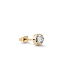 Michael Hill - Single Solitaire Stud Earring with 0.10 Carat TW of Diamonds In 10kt Yellow Gold
