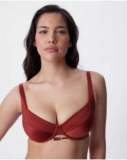 Bras N Things - Corsica Full Cup Balconette Bra - Rust