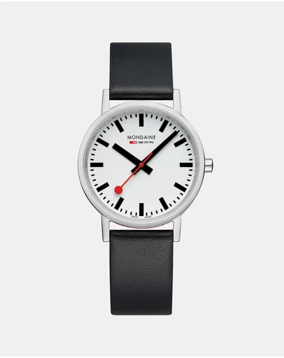 Mondaine - Official Swiss Railways Classic Vegan Grape Leather Watch