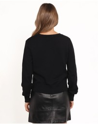 Petal & Pup - Josey Bow Button Cardigan - Black