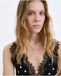 M.N.G - Polka Dot Dress With Lace Detail