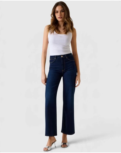 GUESS - High-Rise Wide Leg Jeans